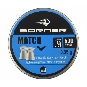 Borner Match, 4,5 мм, 0,55 гр 500 шт