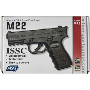 Купить Пістолет пневматичний ASG ISSC M22 Non Blowback Black  Фото 4