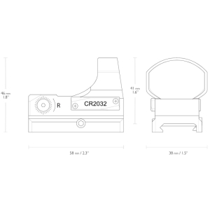 Купить Приціл коліматорний Hawke Reflex Sight "Wide View" 3 MOA. Weaver  Фото 3