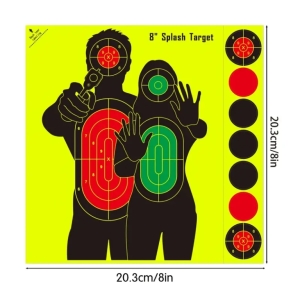 Купить Мішень для стрільби із флуоресцентного паперу "Заручник Рост" 20х20  Фото 