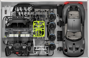 Купить Машинка-конструктор Rastar Porsche 911 GT2 RS Clubsport 25 1:18. Сірий  Фото 4