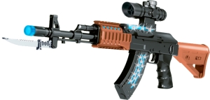 Купить Автомат світло-звуковий ZIPP Toys AK47. Колір - чорний  Фото 