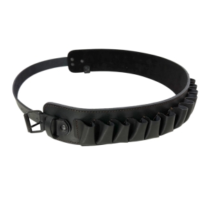 Патронташ однорядный открытый (24 яч.,12кал.) эконом черный