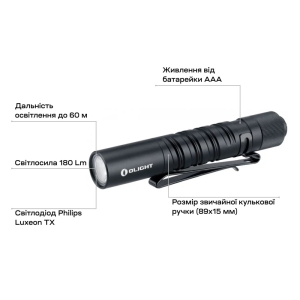 Купить Фонарь Olight I3T EOS Black  Фото 5