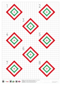 Мішень 100 метрів МОА 8 ромбів МОА/Mil Ібіс