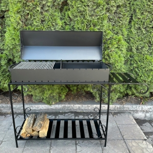 Купить Мангал-барбекю Mzavod Гефест на 15 шампуров 3мм на дровнице  Фото 4
