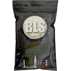 Купить Страйкбольні кульки BLS Tracer Green 6 мм 0,25 г 1 кг  Фото 
