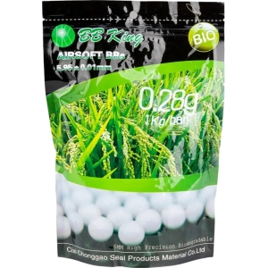 Страйкбольні кульки BB King Biogradable 6 мм 0,28 г 1кг/уп