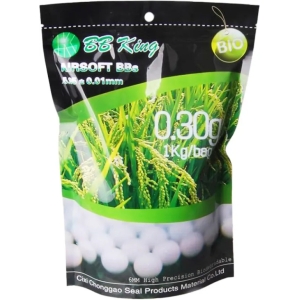 Страйкбольні кульки BB King Biogradable 6 мм 0,30 г 1кг/уп