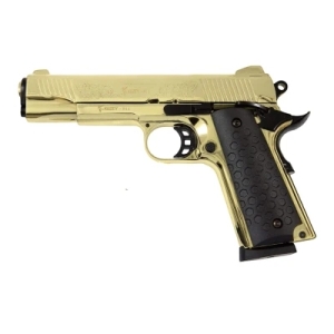 Сигнально-стартовый пистолет KUZEY 911, 9+1/9 mm (Full Gold/Black Grips) add 1 magazine.