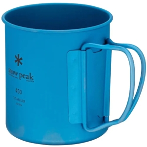 Купить Кружка Snow Peak MG-143-BL Ti-Single 450 Anodized Cup 450ml Blue  Фото 1