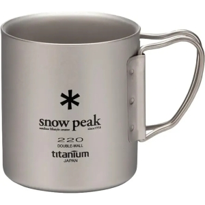 Термокружка Snow Peak MG-051FHR Titanium Double Wall Mug 0.22l Grey