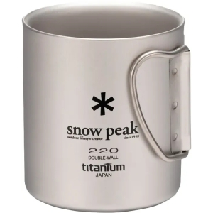 Купить Термокружка Snow Peak MG-051FHR Titanium Double Wall Mug 0.22l Grey  Фото 1