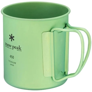 Купить Кружка Snow Peak MG-143-GR Ti-Single 450 Anodized Cup 450ml Green  Фото 1
