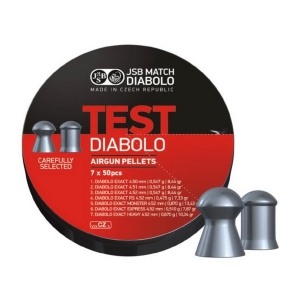 Купить JSB Diabolo Test Exact, 4,5 мм, 0,51; 0,54; 0,67; 0,87 гр, 350 шт  Фото 