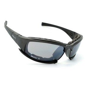 Тактические очки X7, черные, 4 линзы