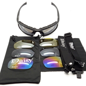 Купить Тактичні окуляри X7, чорні, 4 лінзи  Фото 5