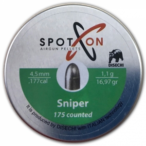 Купить Spoton Sniper, 4,5 мм, 1,1 гр, 175 шт  Фото 