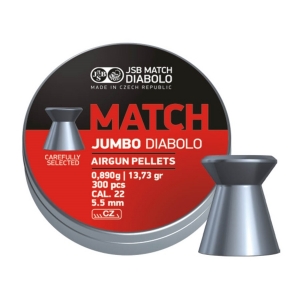 Купить JSB Diabolo Jumbo Match 5,5 мм 0,890 гр, 300 шт  Фото 