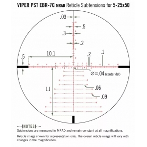 Купить Vortex Viper PST Gen II 5-25x50 F1 EBR-7C (MRAD) з підсвічуванням  Фото 7