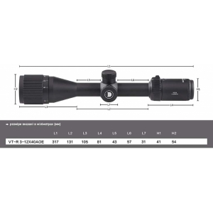 Купить Discovery Optics VT-R 3-12X40 AOE HMD SFP IR-MIL (25,4 мм підсвічування)  Фото 7